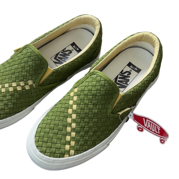 Vans Vault VLT LX Green Leather Slip On {SUPREME} - Picture 8 of 8